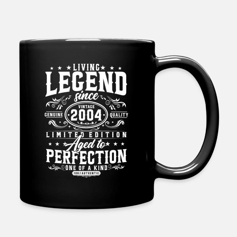 Legende seit 2004 Jahrgang Geburtstag Geschenk - Tasse einfarbig - Schwarz