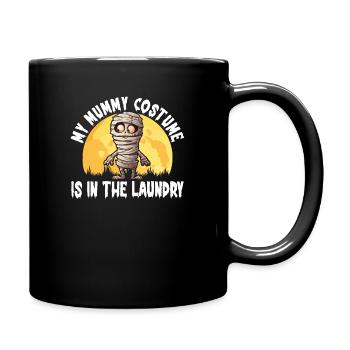 Mein Mumien Kostüm ist in der Wäsche Lustiges - Tasse einfarbig - Schwarz - Rechts