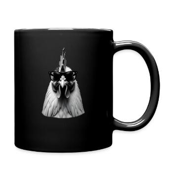 Chicken Sunglasses Animal Motif Chicken Breeder Chickens - Full Colour Mug - black - Right