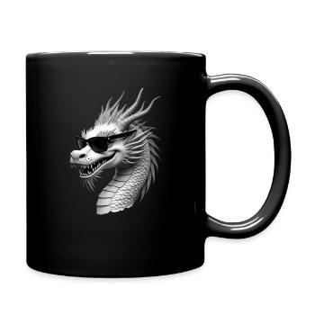 Cool Dragon Animal Motif Dragon Lover Dragon - Full Colour Mug - black - Right