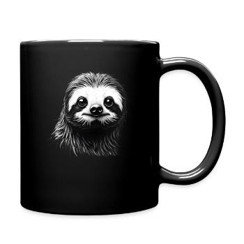 Sloth Black White Outfit Animal Motif Art - Full Colour Mug - black - Right