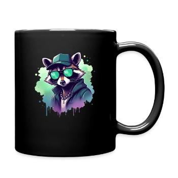 raton laveur musique rappeur cool raton laveur - Mug uni - noir - Droite