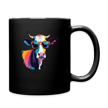 Cow Art Oeuvre Pop Art Vaches - Mug uni - noir - Droite