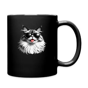 Main Coon Cat Animal Motif Funny Cats - Full Colour Mug - black - Right