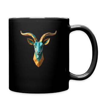 Goat Polygon Goats Animal Motif Art Goat - Full Colour Mug - black - Right