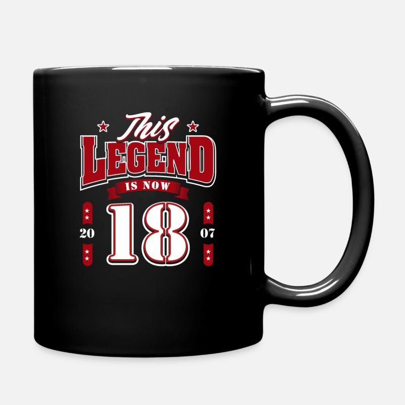 18. Geburtstag 2007 Legend 18 Jahre - Tasse einfarbig - Schwarz