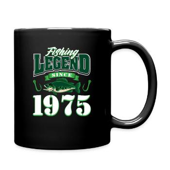 50e anniversaire 1975 homme pêcheur cadeaux pour - Mug uni - noir - Droite