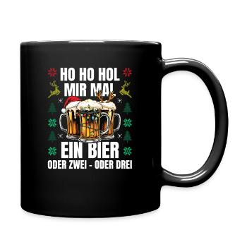 Ho Ho Apporte-moi une bière Drôle Moche Noël - Mug uni - noir - Droite