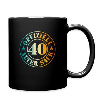 40ème Anniversaire Hommes Homme Vieux Sack 40 Ans - Mug uni - noir - Droite