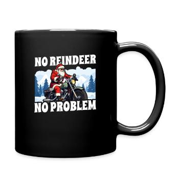 Motorcyclist Biker Christmas No Reindeer no - Full Colour Mug - black - Right
