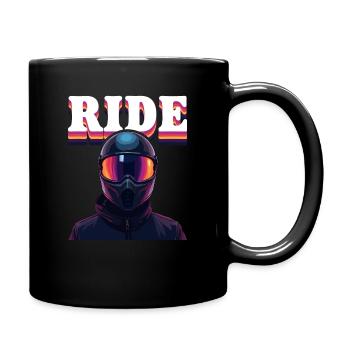 Design de motard cool avec le texte - Mug uni - noir - Droite