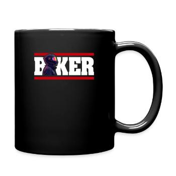 Biker saying motorcyclist design with a biker - Full Colour Mug - black - Right