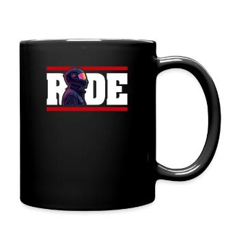 Design de motard cool avec le texte - Mug uni - noir - Droite