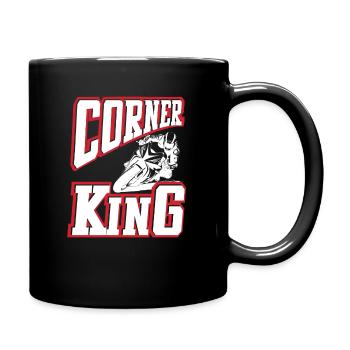 Curves King Biker Design Motorcyclist Motorcycle - Tasse einfarbig - Schwarz - Rechts