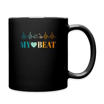 Motard Motard Heartbeat ECG Moto - Mug uni - noir - Droite