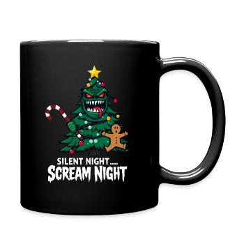 Spooky Christmas Tree – Silent Night - Full Colour Mug - black - Right