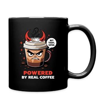 Powered by Real Coffee - Full Colour Mug - black - Right