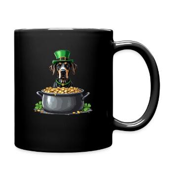 Dogue allemand Tenue de la Saint-Patrick Chiens - Mug uni - noir - Droite