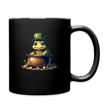 Schildkröte St. Patricks Day Outfit Schildkröten - Tasse einfarbig - Schwarz - Rechts