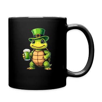 Tortue Saint-Patrick Bière Tenue Chiens - Mug uni - noir - Droite