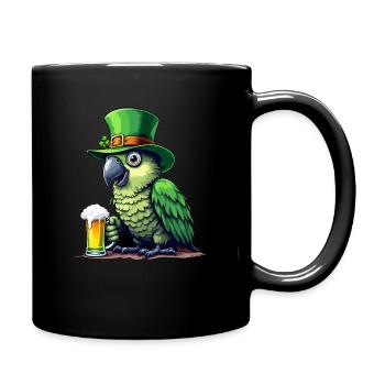 Papagei St. Patricks Day Bier Outfit Papageien - Tasse einfarbig - Schwarz - Rechts