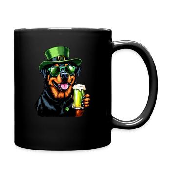 Rottweiler Tenue de bière de la Saint-Patrick Chiens - Mug uni - noir - Droite