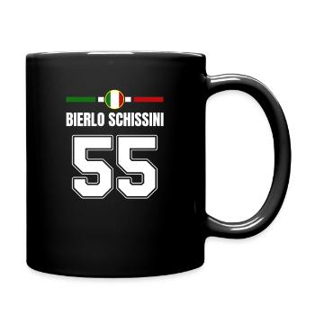 Lustige Italien Sauftrikots Mallorca Bier Party - Tasse einfarbig - Schwarz - Rechts