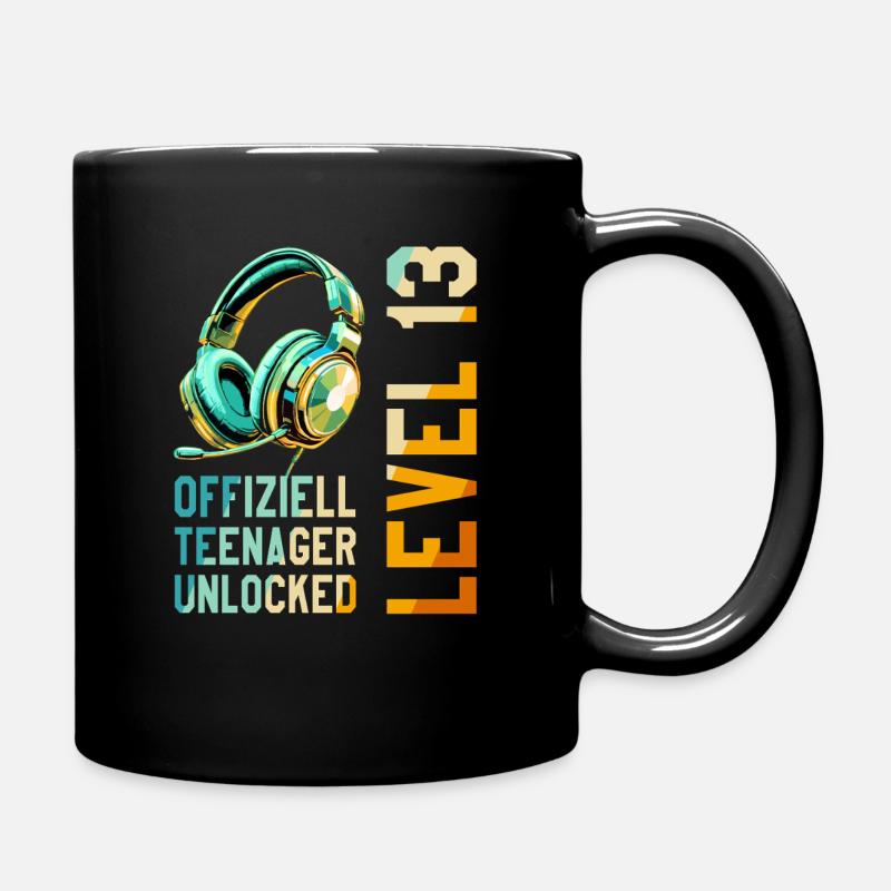 13. Geburtstag Junge - Tasse einfarbig - Schwarz