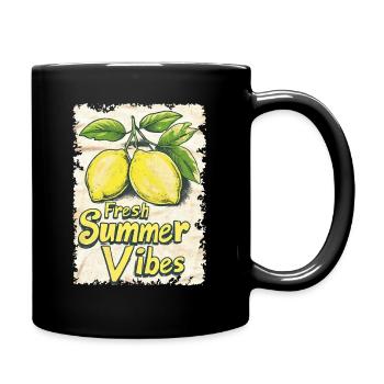 Fresh Summer Vibes - Tasse einfarbig - Schwarz - Rechts