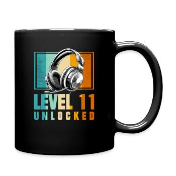 11e anniversaire Garçon Vidéo Gamer Niveau 11 Débloqué - Mug uni - noir - Droite