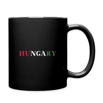 Hungary Geschenkidee Ungarn ungarische Flagge - Tasse einfarbig - Schwarz - Rechts