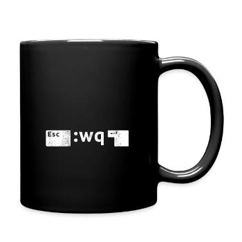 Gefangen in Vim - Tasse einfarbig - Schwarz - Rechts