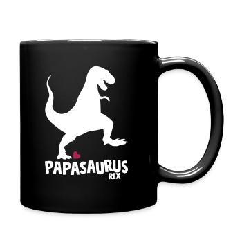 Papasaurus Dinosaur father’s - cadeau de la fête des pères - Mug uni - noir - Droite
