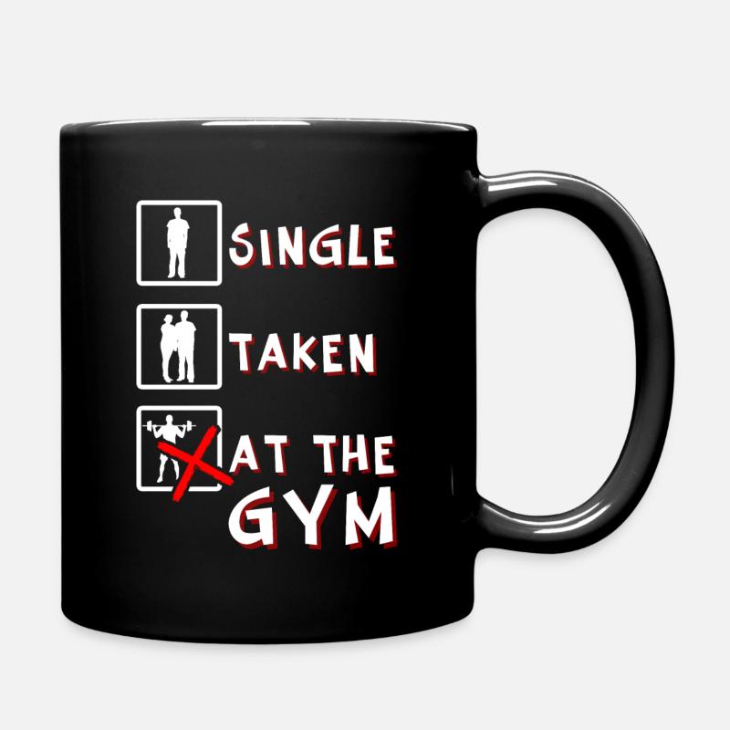 At The Gym - Full Colour Mug - black