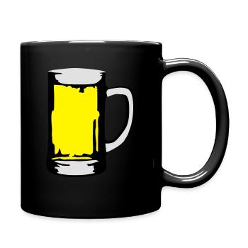 Bier - Tasse einfarbig - Schwarz - Rechts