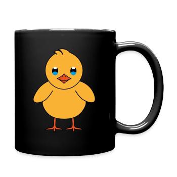 Bird, Chicks "Little Bird" - Full Colour Mug - black - Right