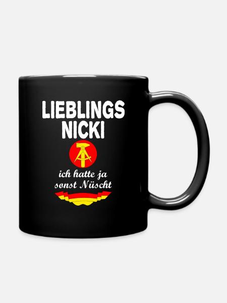 DDR Nicki Ossi Nostalgie Ostalgie - Tasse einfarbig - Schwarz