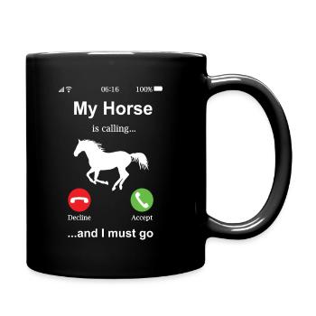 Cheval cavalier cavalier idée cadeau drôle - Mug uni - noir - Droite