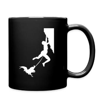 Evil Rooster Anxious Mountaineer - Full Colour Mug - black - Right