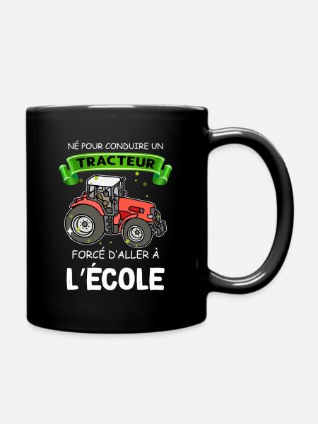 Tracteur Humour Pour Fils Idée Cadeau Enfant - Mug uni - noir
