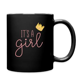 It's a girl - Tasse einfarbig - Schwarz - Rechts