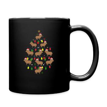 Capybara sapin de Noël père Noël - Mug uni - noir - Droite