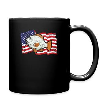 Flounder Fishing Fishing Catcher Summer Flounder - Full Colour Mug - black - Right