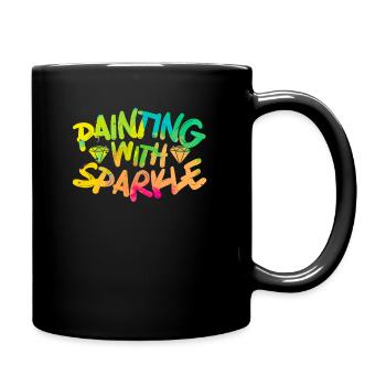 Diamanten Diamantmaler Künstler Bastler - Tasse einfarbig - Schwarz - Rechts