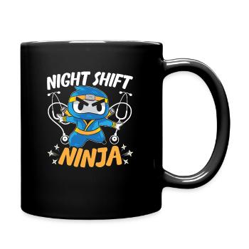Employé De Nuit Employé Médecin De Nuit De Quart Ninja - Mug uni - noir - Droite