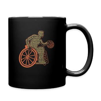 Rollstuhlbasketball Rollstuhlbasketballspieler - Tasse einfarbig - Schwarz - Rechts