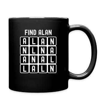 Finde die (anale) Wortsuche von Alan - Tasse einfarbig - Schwarz - Rechts