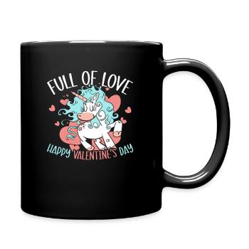Cadeau de la Saint-Valentin 14 février Licorne mignonne - Mug uni - noir - Droite
