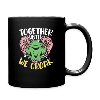February 14 Valentine's Day Gift Funny Frog - Full Colour Mug - black - Right