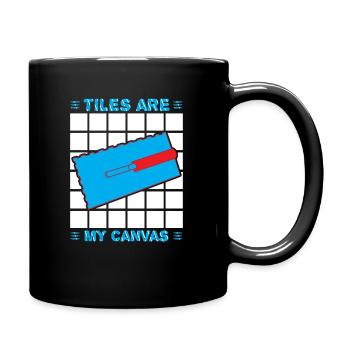 Beruf Bester Fliesenleger Geschenk-Idee - Tasse einfarbig - Schwarz - Rechts